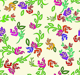 a pattern suitable for a textile consisting of flowers