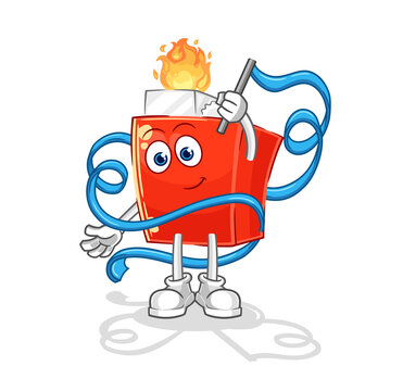 recommend clip art: lighter Rhythmic Gymnastics mascot. cartoon vector