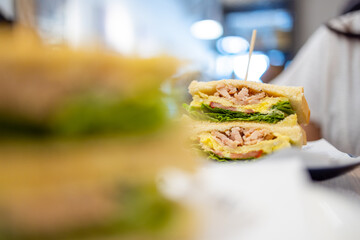 Sandwich dish in coffee shop