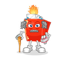 lighter white haired old man. character vector