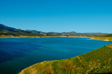 Fototapeta na wymiar view over the Iznajar reservoir, Andalusia, Spain