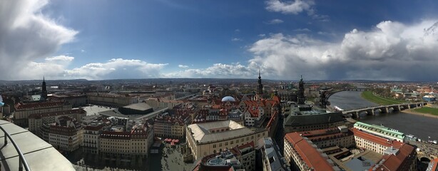Dresden Panorama, View from the Church of our Lady
