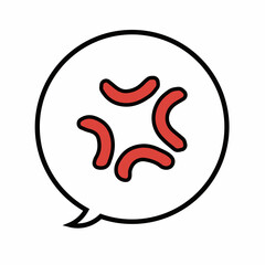 吹き出し　怒りマーク　ベクター