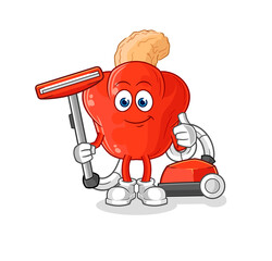 cashew fruit clean with a vacuum . character vector