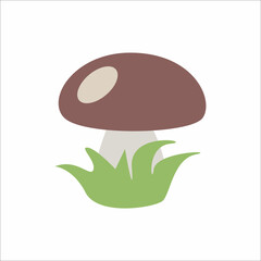 Mushroom. Vector illustration isolated on white background.
