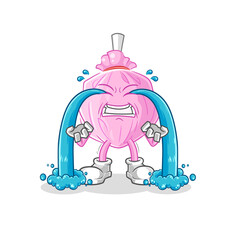 cute candy crying illustration. character vector