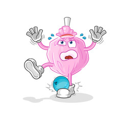 cute candy hiten by bowling cartoon. cartoon mascot vector