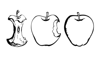 Stub from Apple. Vector drawing