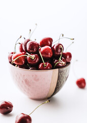 cherries on a plate cherries in a bowl Summer time fruits cherry