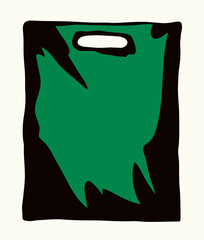 Shopping bag illustration. Vector drawing