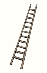 Vector drawing of high ladder