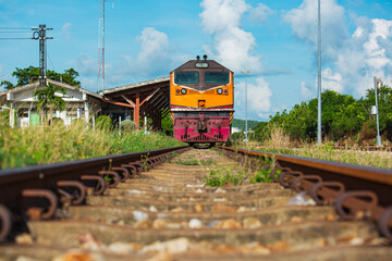 Diesel-electric locomotive station railway