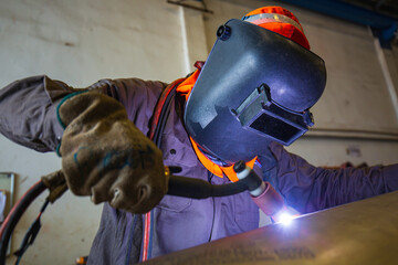 Argon pipe welding, male welding with gas welding
