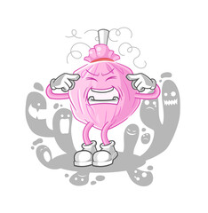 depressed cute candy character. cartoon vector