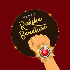 Rakhi Festival Background Design with Creative Rakhi Illustration