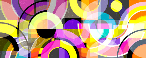 abstract background pattern, with circles, stripes, elements, paint strokes and splashes