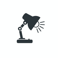 illustration of reading lamp, icon, vector art.