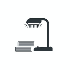 illustration of reading lamp, icon, vector art.