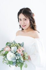 ウェディングドレスを着た花嫁