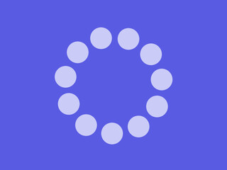 Round dot ring blue background