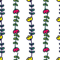 Simple little flower seamless pattern. Cute children floral wallpaper.