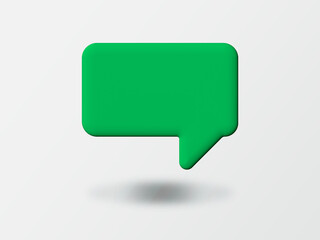 3d social media notification blank speech bubble pin