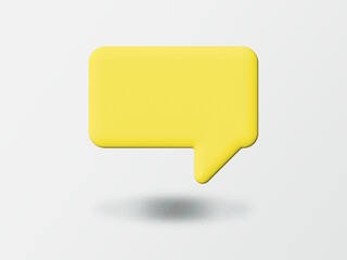 3d social media notification blank speech bubble pin