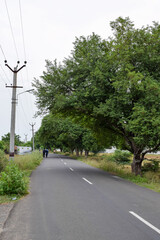 Fototapeta na wymiar View of a long road