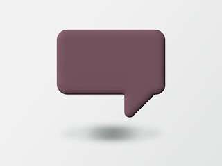 3d social media notification blank speech bubble pin