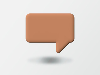 Fototapeta premium 3d social media notification blank speech bubble pin