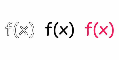 Function of x symbol icon in mathematics