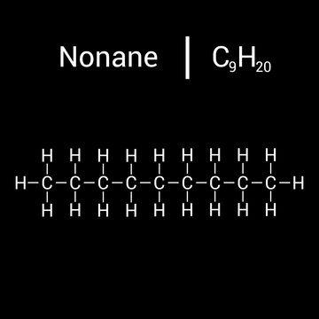 chemical structure of Nonane (C9H20)