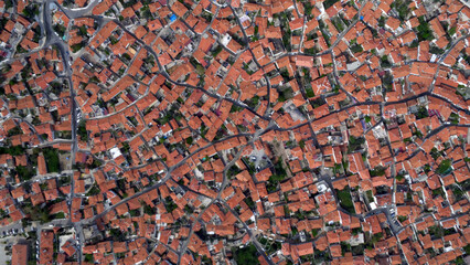 Aerial view over the Mentese, Mugla Turkey