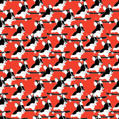 Cute boston terrier pattern design is a perfect for people who loves dog. Collection of one seamless pattern. Adorable Boston Terrier dog. Design for t-shirt, card, poster etc.