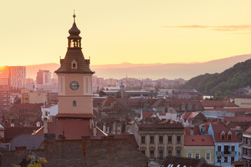 Fototapeta premium European old town. Historical center of Brasov, Romania