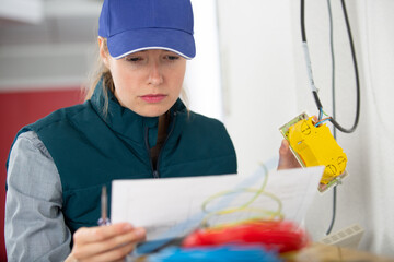 woman holding a plan indoors