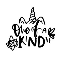 Unicorn hand lettering quote Inspirational quote