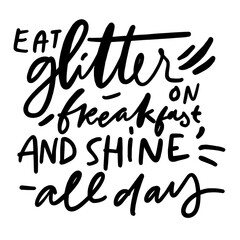 Unicorn hand lettering quote Inspirational quote