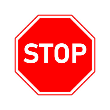 Red Stop Sign. Traffic regulatory warning stop symbol. illustration  vector of stop sign, EPS10.