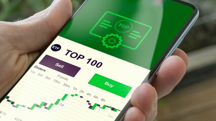Invest in TOP 100 ETF, an investor buys or sell an etf fund.