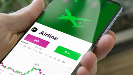 Buy or sell an airline etf. Invest in transport funds. Analyse trends of an ETF. 