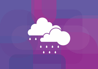 weather storm illustration, sun rain symbol - weather storm icon.Vector illustration.