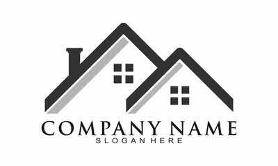 House roof simple vector logo
