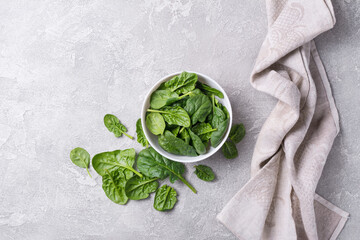 Fresh spinach leaves as ingredient for helthy food