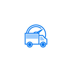 Fast Delivery filled line icon. linear style sign for mobile concept and web design. Outline vector icon. Symbol, logo illustration. Vector graphic