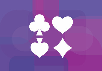 Suit of playing cards. Vector illustration symbols