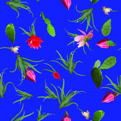 Obraz na płótnie Canvas a pattern suitable for textile consisting of flowers