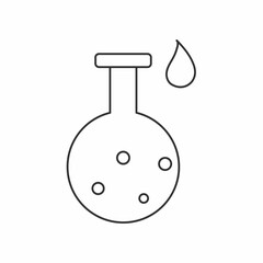 Paraben free icon symbol. Editable stroke. Vector stock illustration isolated on white background for packaging design in beauty industry. 