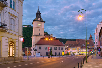 European old town. Historical center of Brasov, Romania