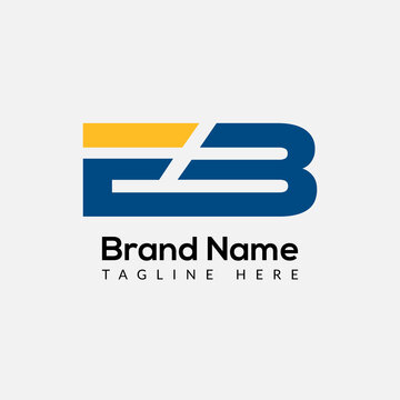 Abstract EB letter modern initial logo design	